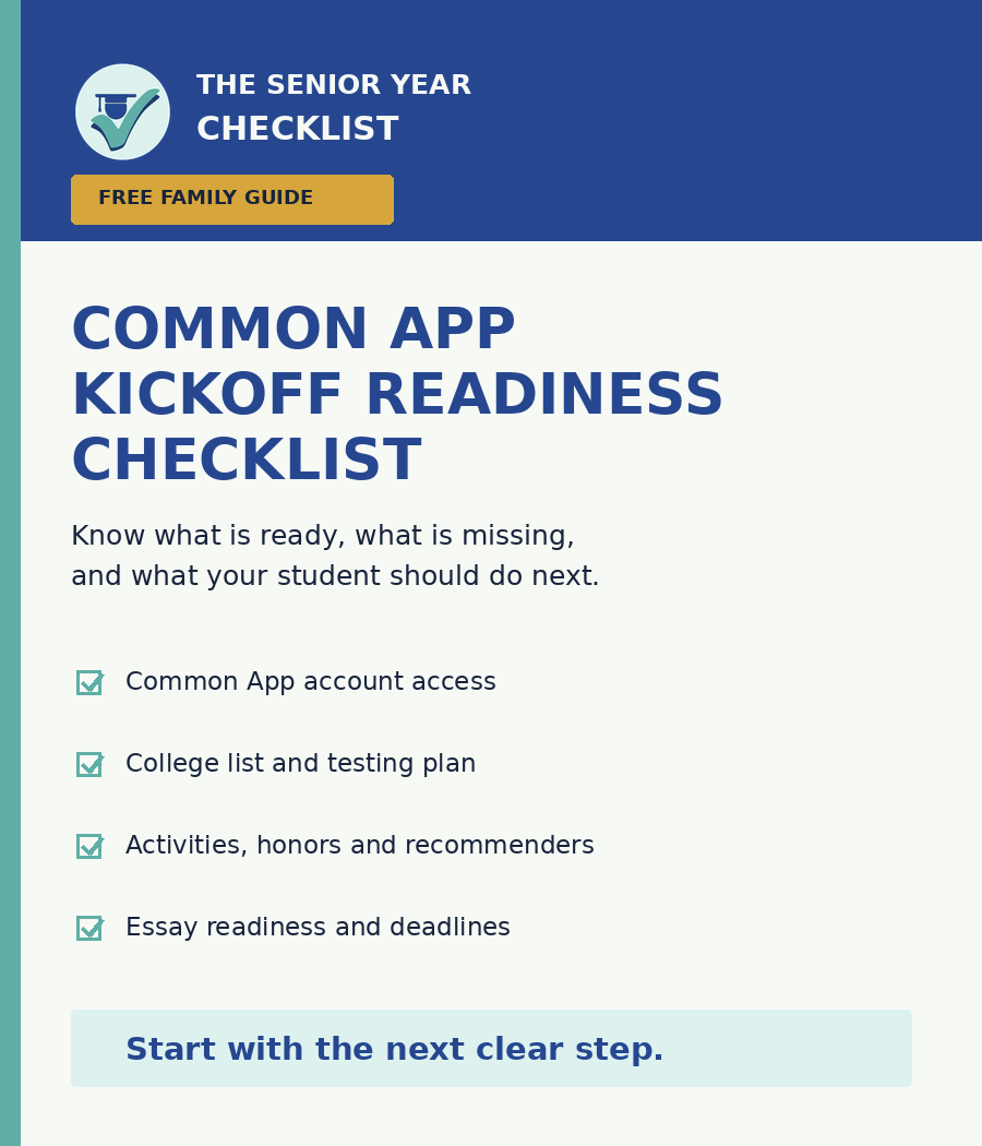Common App Kickoff Readiness Checklist preview